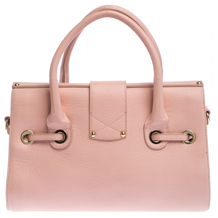 Pre Owned Jimmy Choo Blush Pink Leather Small Rosalie Satchel