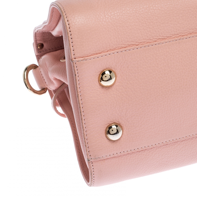 Pre Owned Jimmy Choo Blush Pink Leather Small Rosalie Satchel