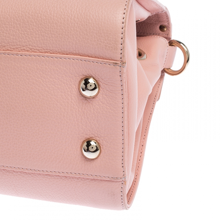 Pre Owned Jimmy Choo Blush Pink Leather Small Rosalie Satchel