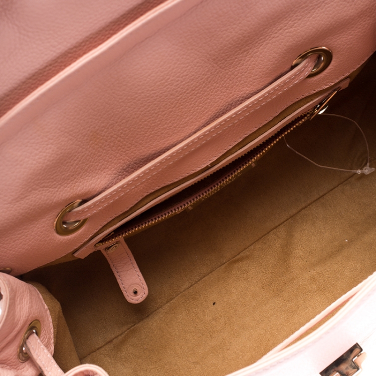 Pre Owned Jimmy Choo Blush Pink Leather Small Rosalie Satchel