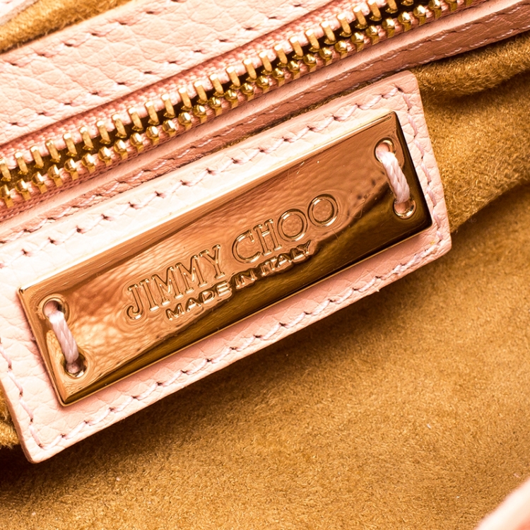 Pre Owned Jimmy Choo Blush Pink Leather Small Rosalie Satchel