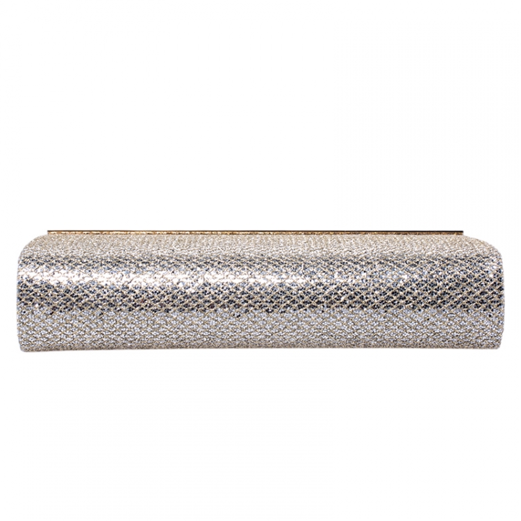 Pre Owned Jimmy Choo Gold/Silver Glitter Cayla Clutch