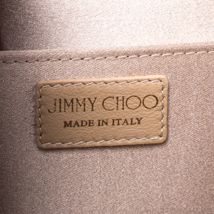 Pre Owned Jimmy Choo Gold/Silver Glitter Cayla Clutch