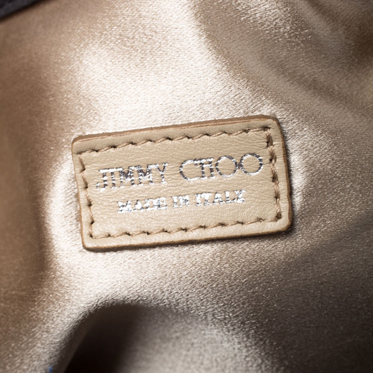 Pre Owned Jimmy Choo Grey Suede Chandra Clutch