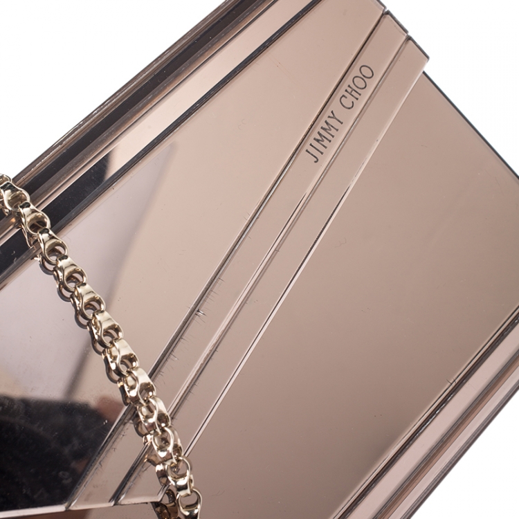 Pre Owned Jimmy Choo Light Brown Acrylic Candy Chain Clutch 