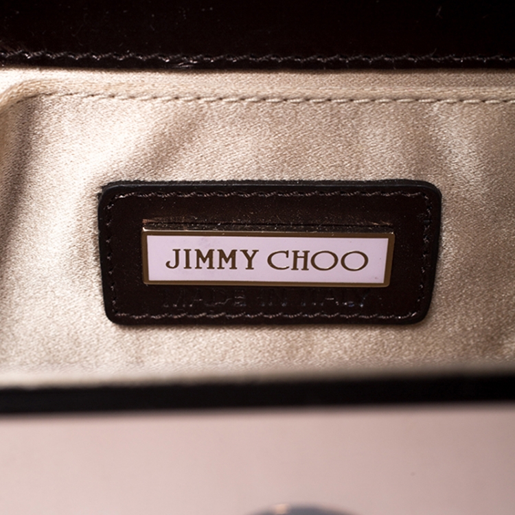 Pre Owned Jimmy Choo Light Brown Acrylic Candy Chain Clutch 