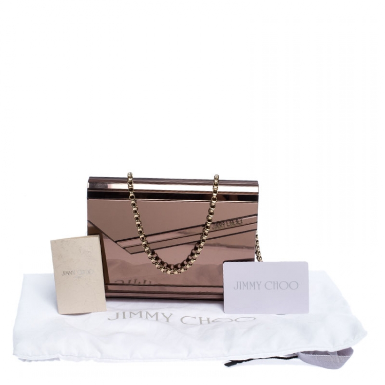 Pre Owned Jimmy Choo Brown Acrylic Candy Chain Clutch 