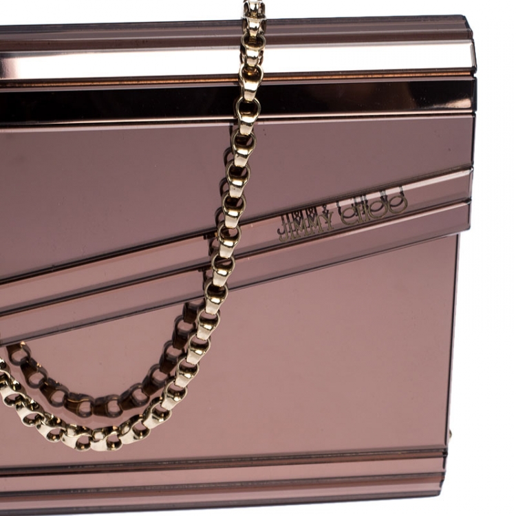 Pre Owned Jimmy Choo Brown Acrylic Candy Chain Clutch 