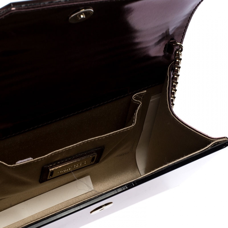 Pre Owned Jimmy Choo Brown Acrylic Candy Chain Clutch 