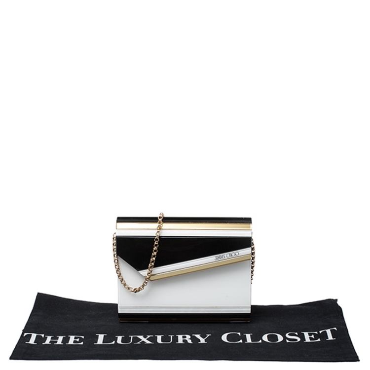 مملوكة مسبقًا Jimmy Choo Tricolor Acrylic Candy Chain Clutch 