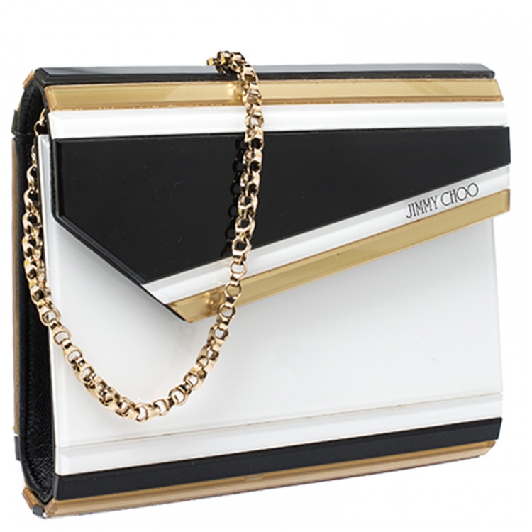 مملوكة مسبقًا Jimmy Choo Tricolor Acrylic Candy Chain Clutch 