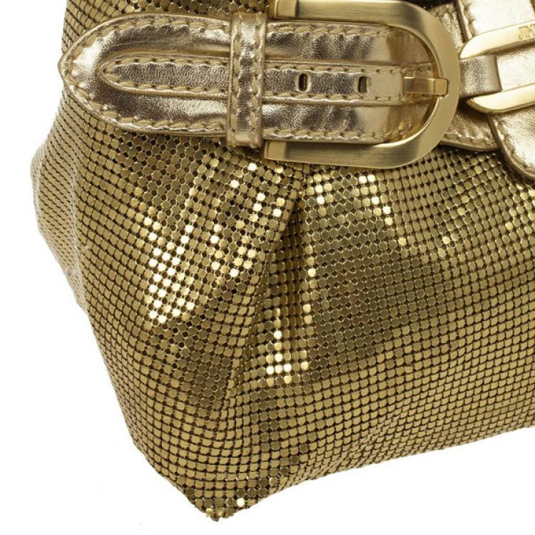 Pre Owned Jimmy Choo Gold Chain Mail Tulita Bag