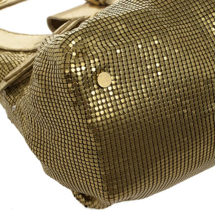 Pre Owned Jimmy Choo Gold Chain Mail Tulita Bag