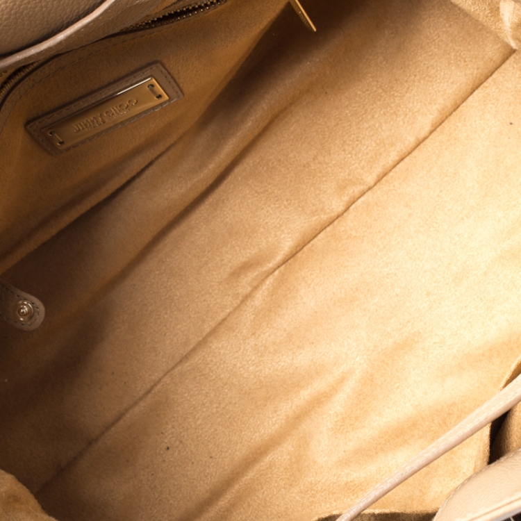 Pre Owned Jimmy Choo Beige Leather Rosalie Satchel