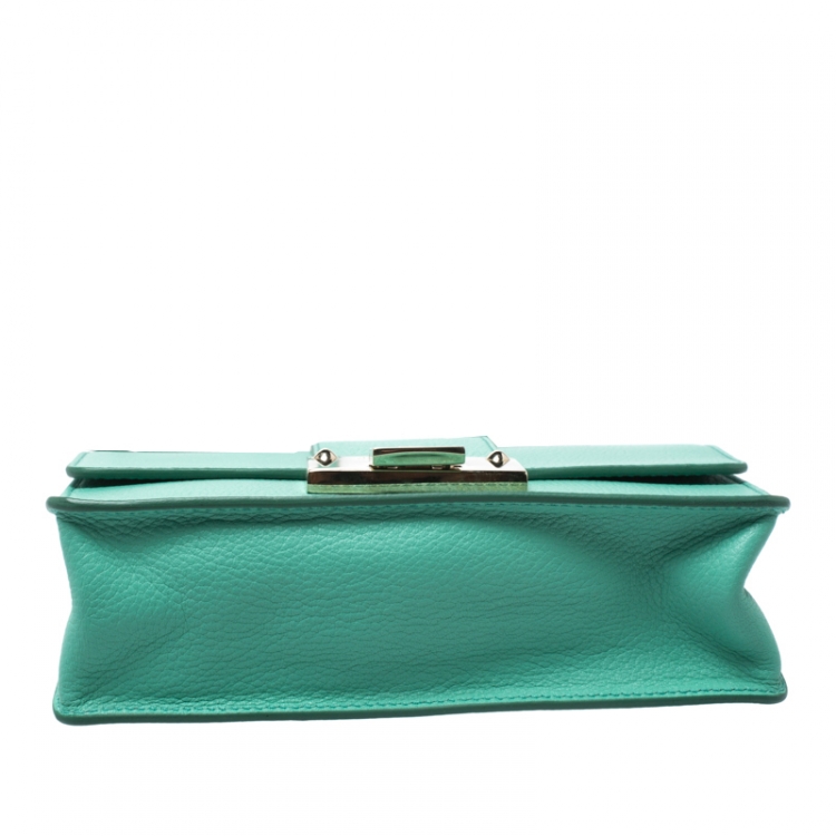 مملوكة مسبقًا Jimmy Choo Green Leather Rebel Crossbody Bag