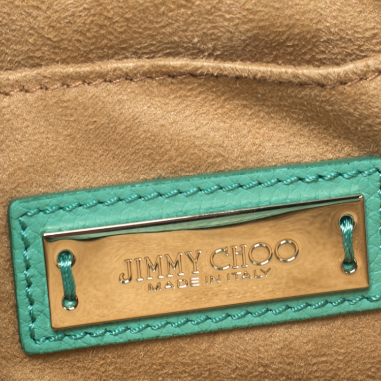 مملوكة مسبقًا Jimmy Choo Green Leather Rebel Crossbody Bag