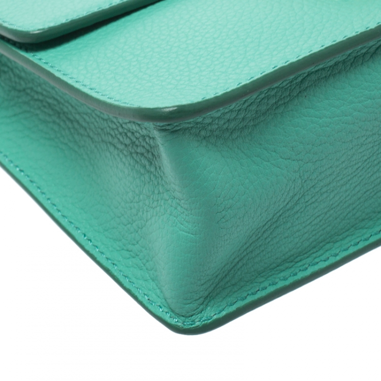 مملوكة مسبقًا Jimmy Choo Green Leather Rebel Crossbody Bag