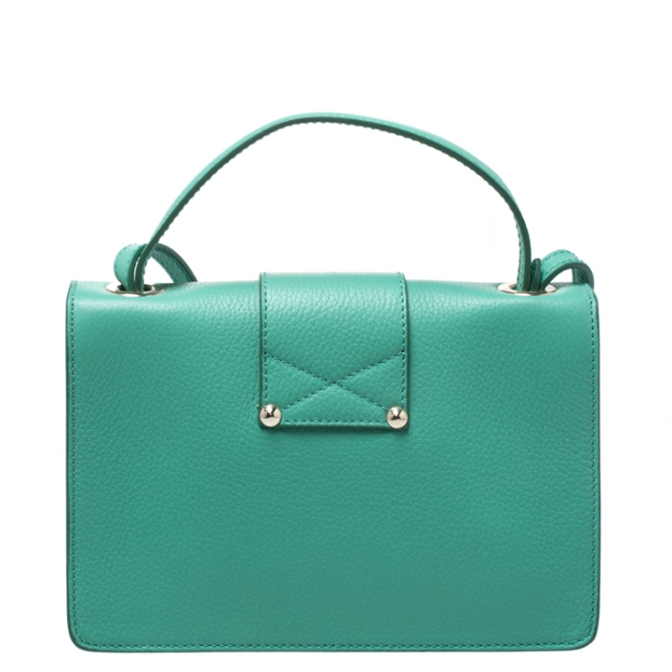 مملوكة مسبقًا Jimmy Choo Green Leather Rebel Crossbody Bag