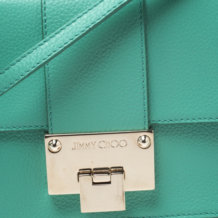مملوكة مسبقًا Jimmy Choo Green Leather Rebel Crossbody Bag