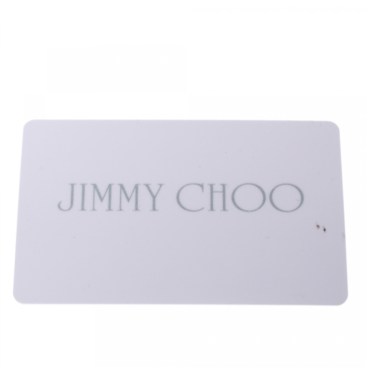 Pre Owned Jimmy Choo Metallic Gold Leather and Glitter Reese Flap Clutch