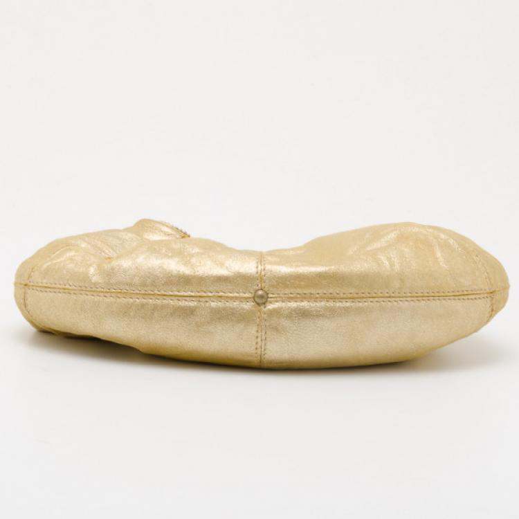 مملوكة مسبقًا Jimmy Choo Gold Metallic Small Hobo