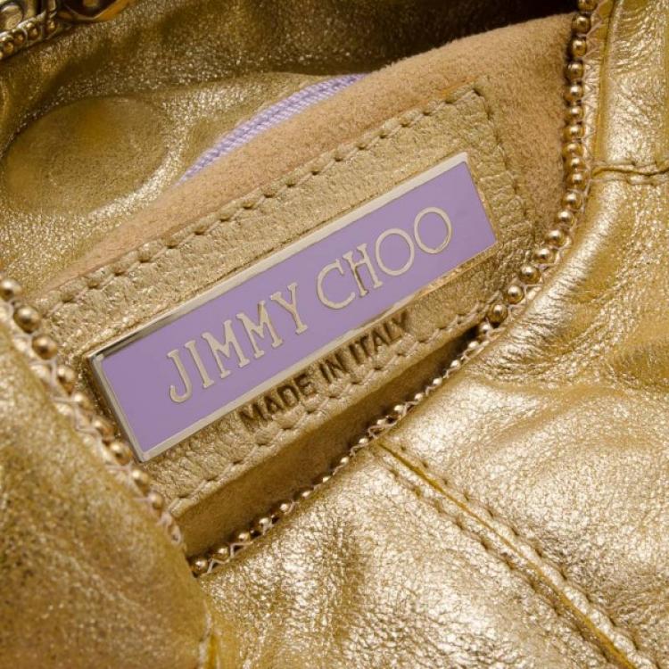 مملوكة مسبقًا Jimmy Choo Gold Metallic Small Hobo