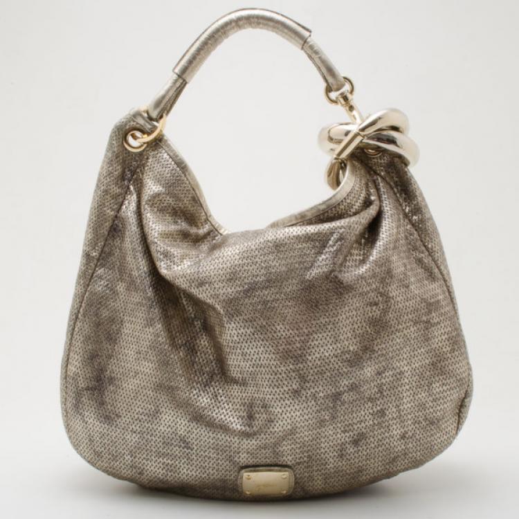 Pre Owned Louis Vuitton Rose Angelique Monogram Vernis Brea MM Bag
