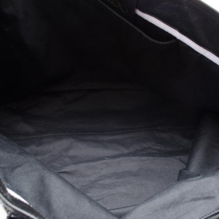 Pre Owned Jimmy Choo Animal Print Glazed Canvas Shopper