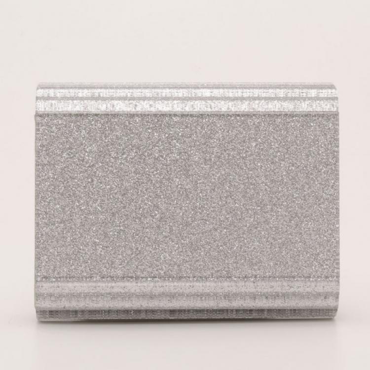Pre Owned Jimmy Choo Silver Candy Clutch Bag 