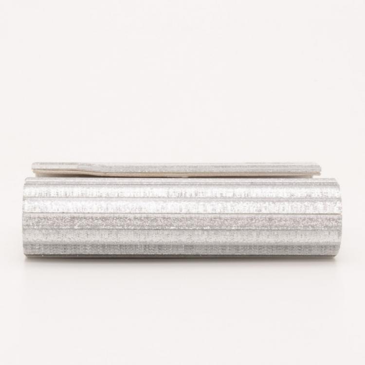 Pre Owned Jimmy Choo Silver Candy Clutch Bag 