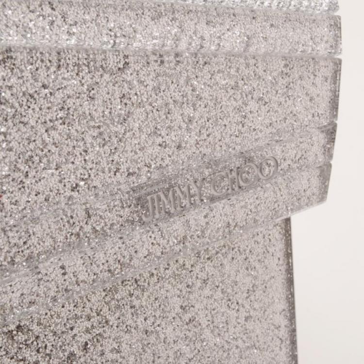 Pre Owned Jimmy Choo Silver Candy Clutch Bag 
