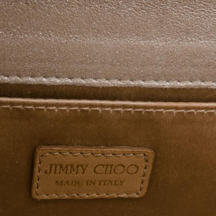 Pre Owned Jimmy Choo Silver Candy Clutch Bag 