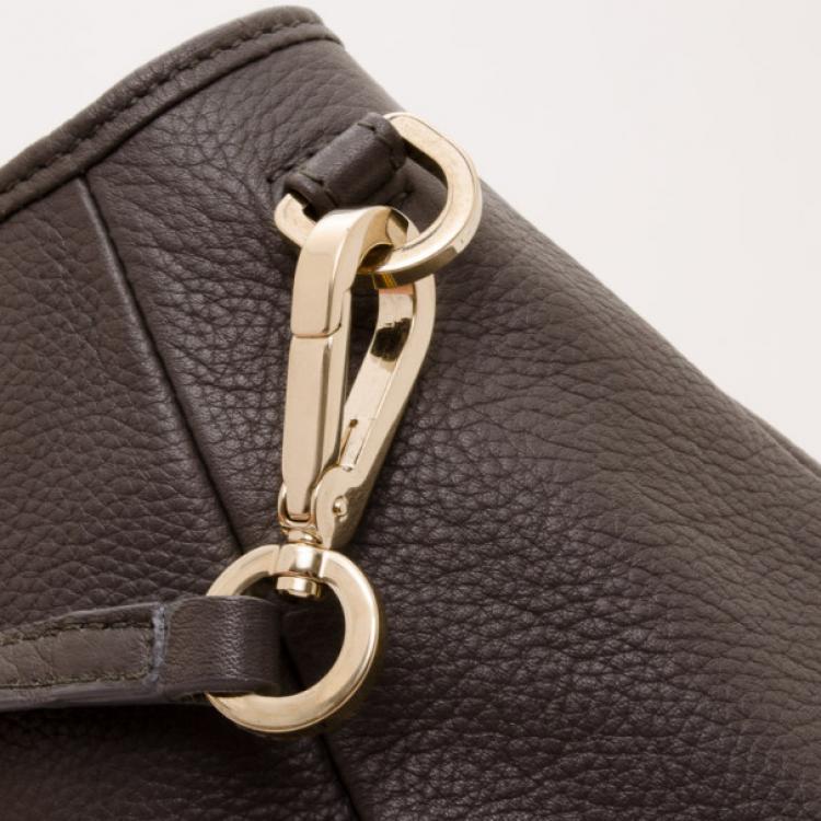 Pre Owned Jimmy Choo Grey 'Rania' Convertible Leather Tote 