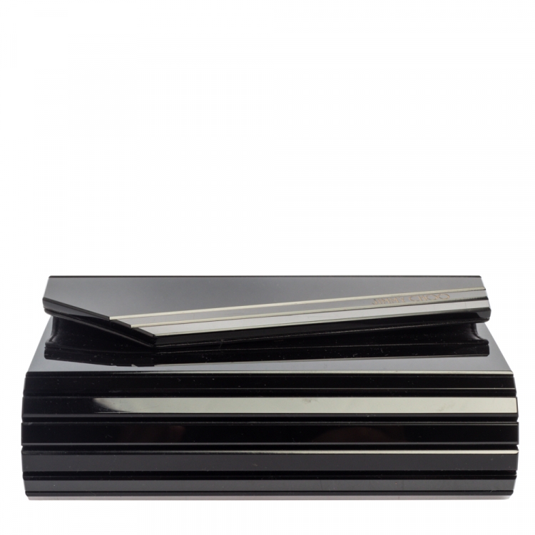 Pre Owned Jimmy Choo Black Acrylic Candy Clutch Bag