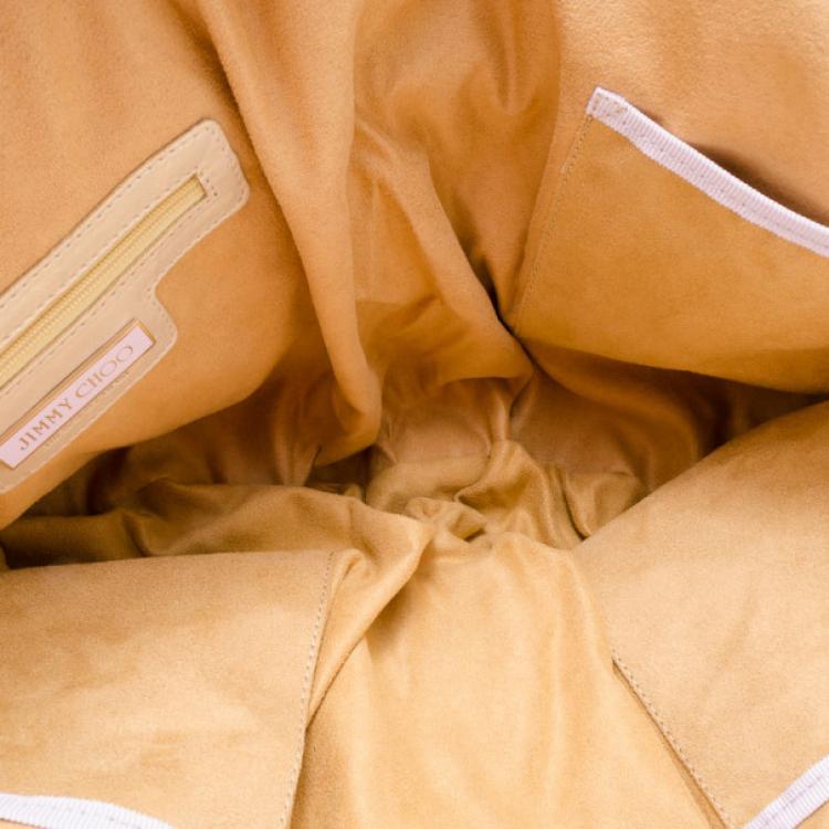 مملوكة مسبقًا Jimmy Choo Beige Mandah Satchel