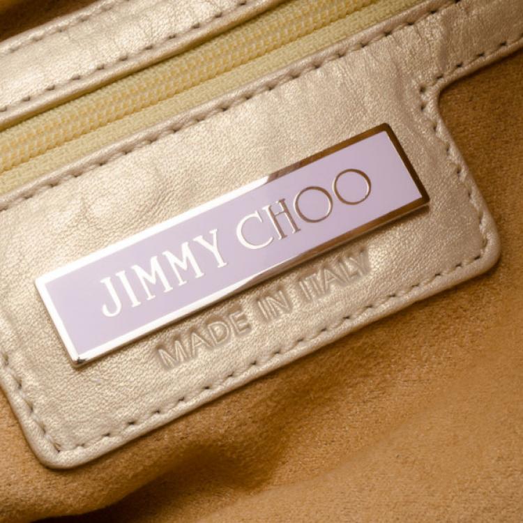 مملوكة مسبقًا Jimmy Choo Beige Mandah Satchel