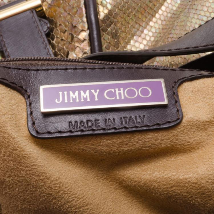 Pre Owned Jimmy Choo Gold Alex Handbag