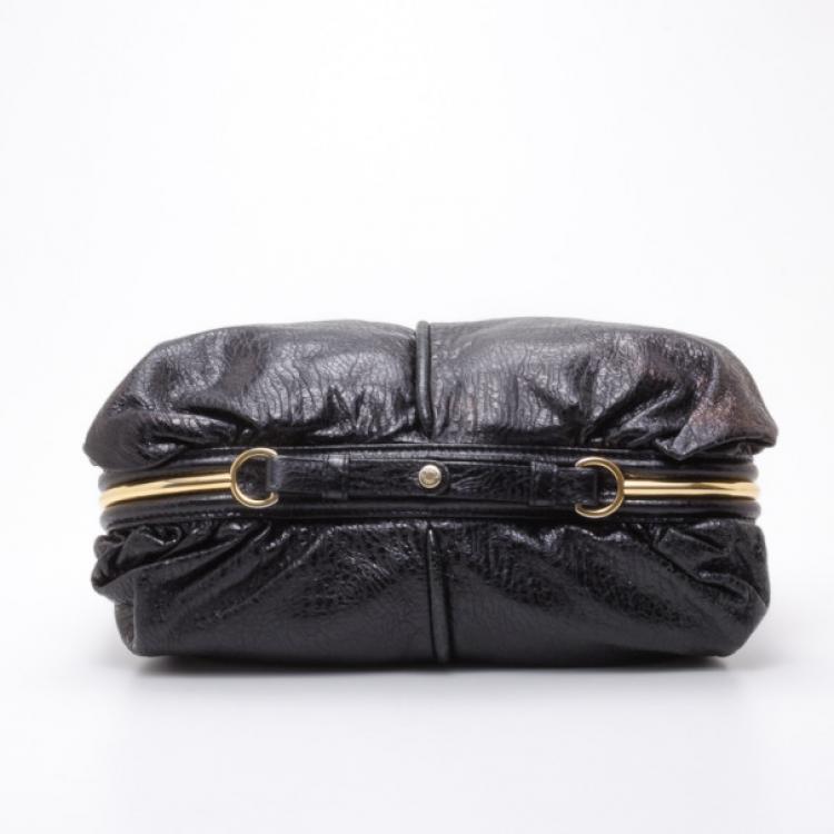 Pre Owned Jimmy Choo Black Leather Alex Shoulder Bag 