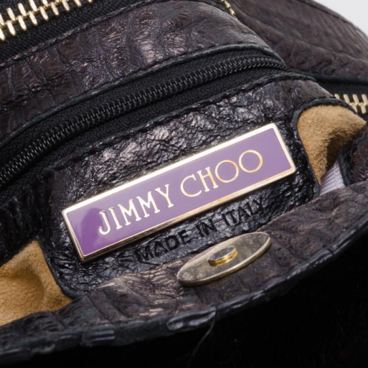 Pre Owned Jimmy Choo Black Leather Alex Shoulder Bag 