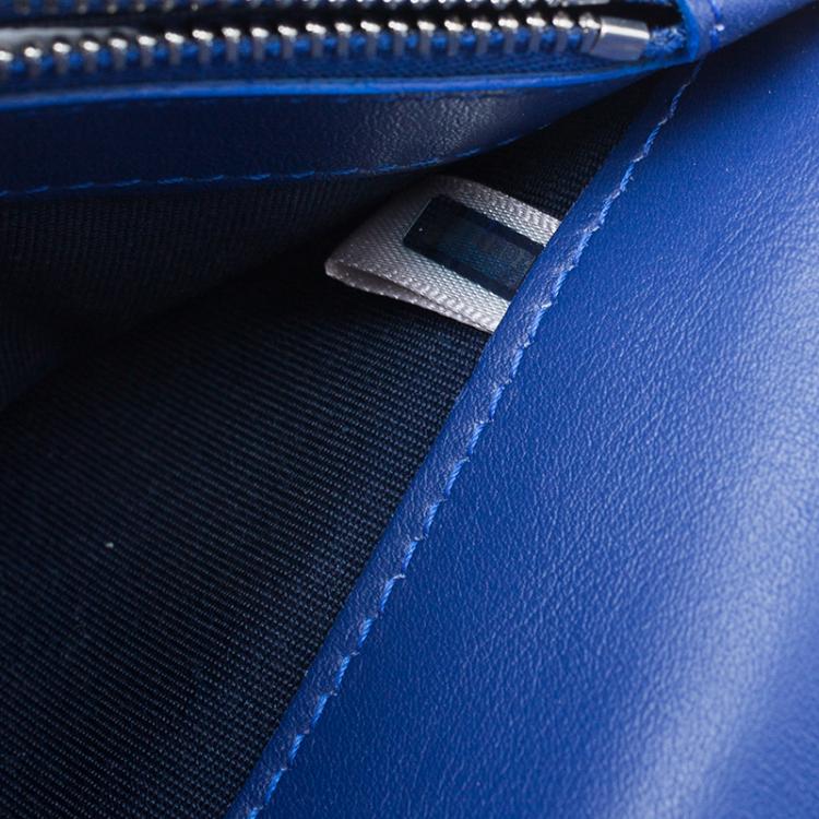 Pre Owned Jimmy Choo Electric Blue Satin Exclusive Milla Chain Clutch 