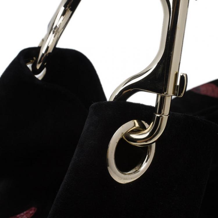 Pre Owned Jimmy Choo Black Suede Bucket Bag