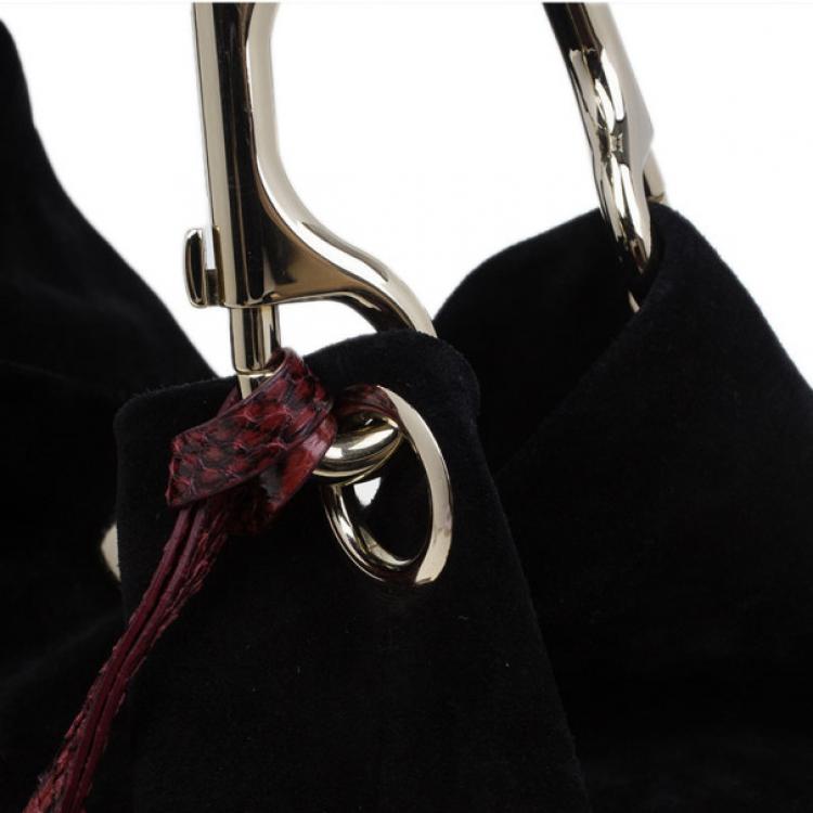 Pre Owned Jimmy Choo Black Suede Bucket Bag