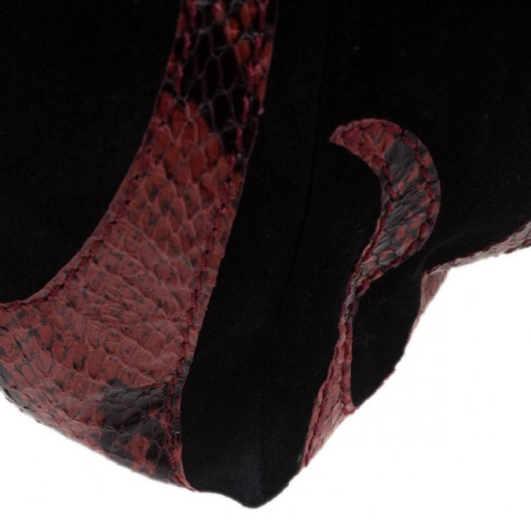 Pre Owned Jimmy Choo Black Suede Bucket Bag