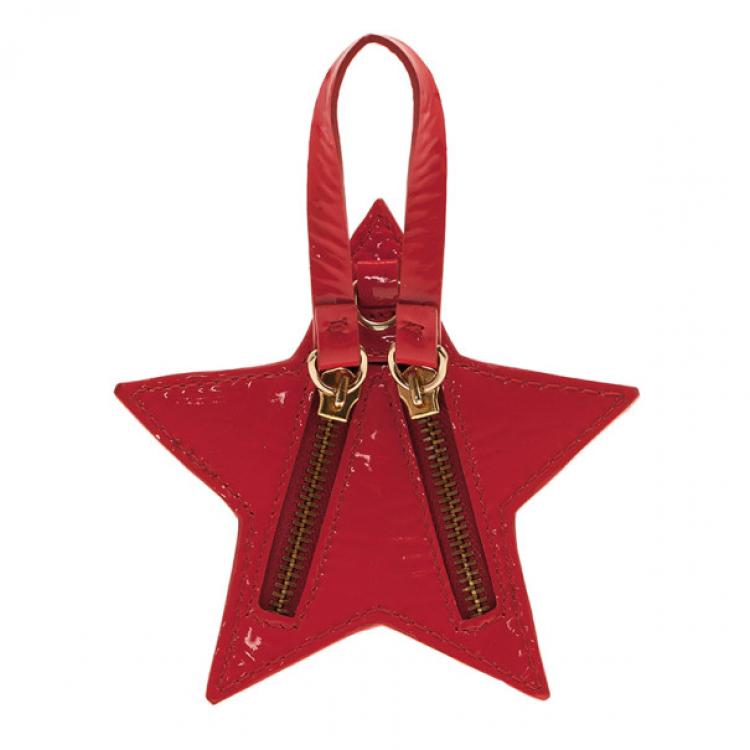 Pre Owned Jimmy Choo Red Patent Star Pouch