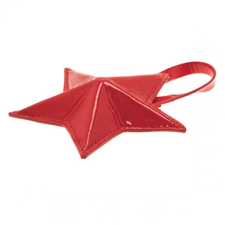 Pre Owned Jimmy Choo Red Patent Star Pouch