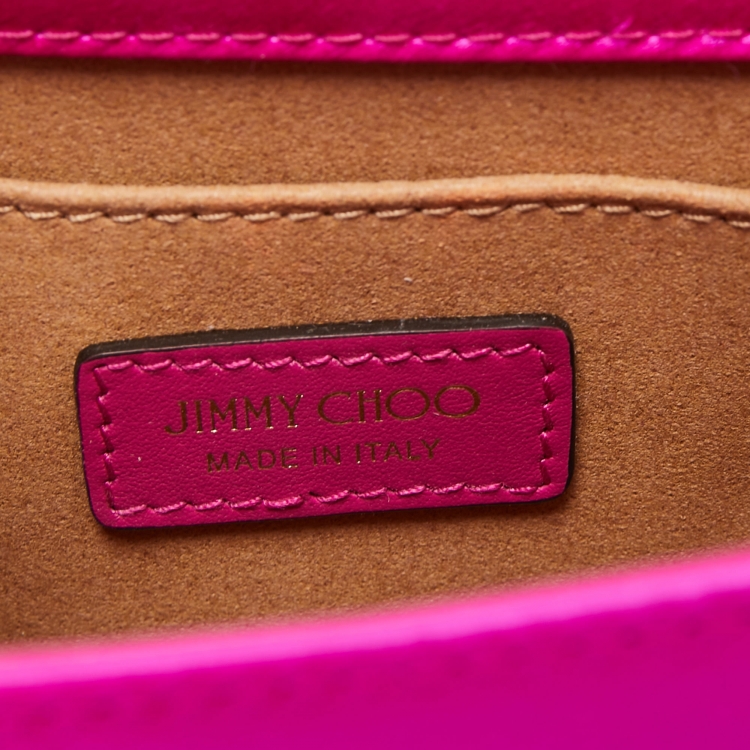 مملوكة مسبقًا Jimmy Choo Fuchsia Satin Varenne Quad Shoulder Bag