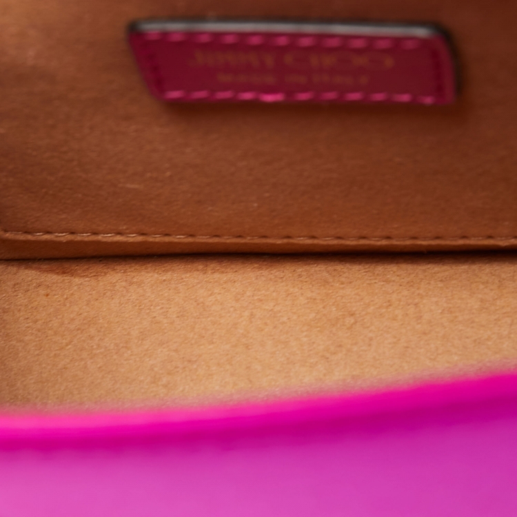 مملوكة مسبقًا Jimmy Choo Fuchsia Satin Varenne Quad Shoulder Bag