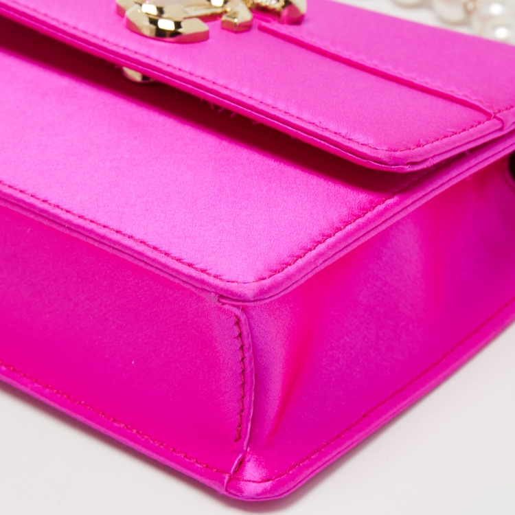 مملوكة مسبقًا Jimmy Choo Fuchsia Satin Varenne Quad Shoulder Bag