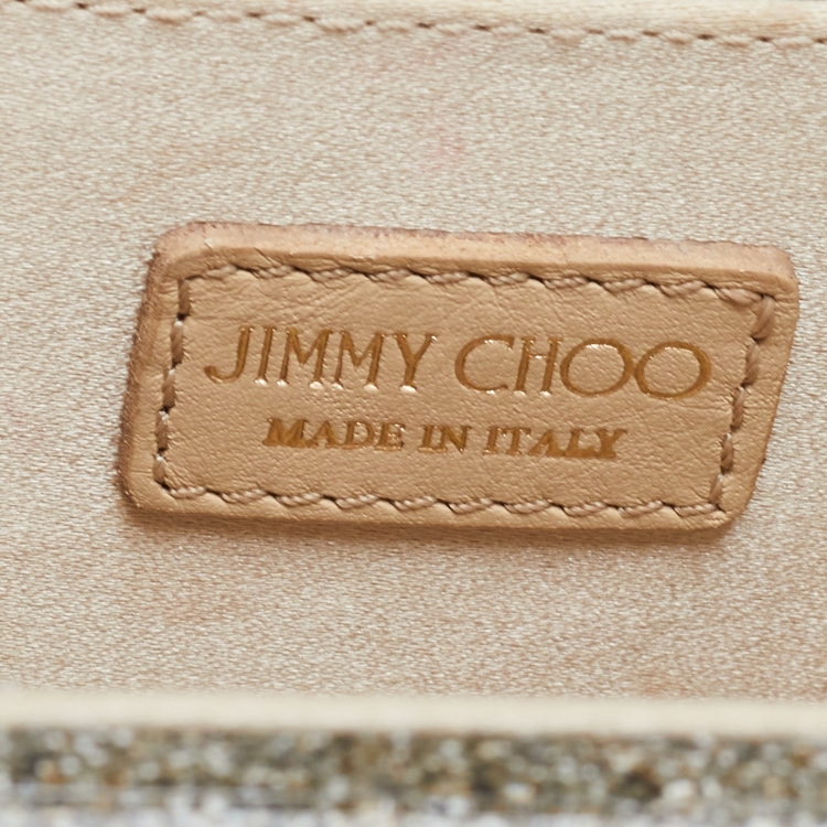 Pre Owned Jimmy Choo Silver Acrylic and Leather Candy Chain Clutch