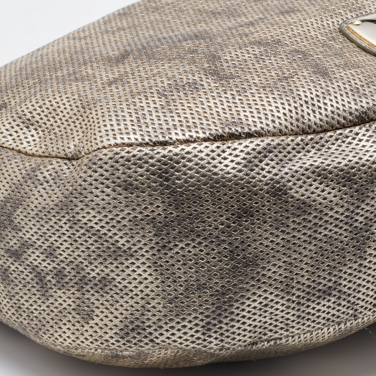 Pre Owned Jimmy Choo Metallic Leather Large Sky Hobo